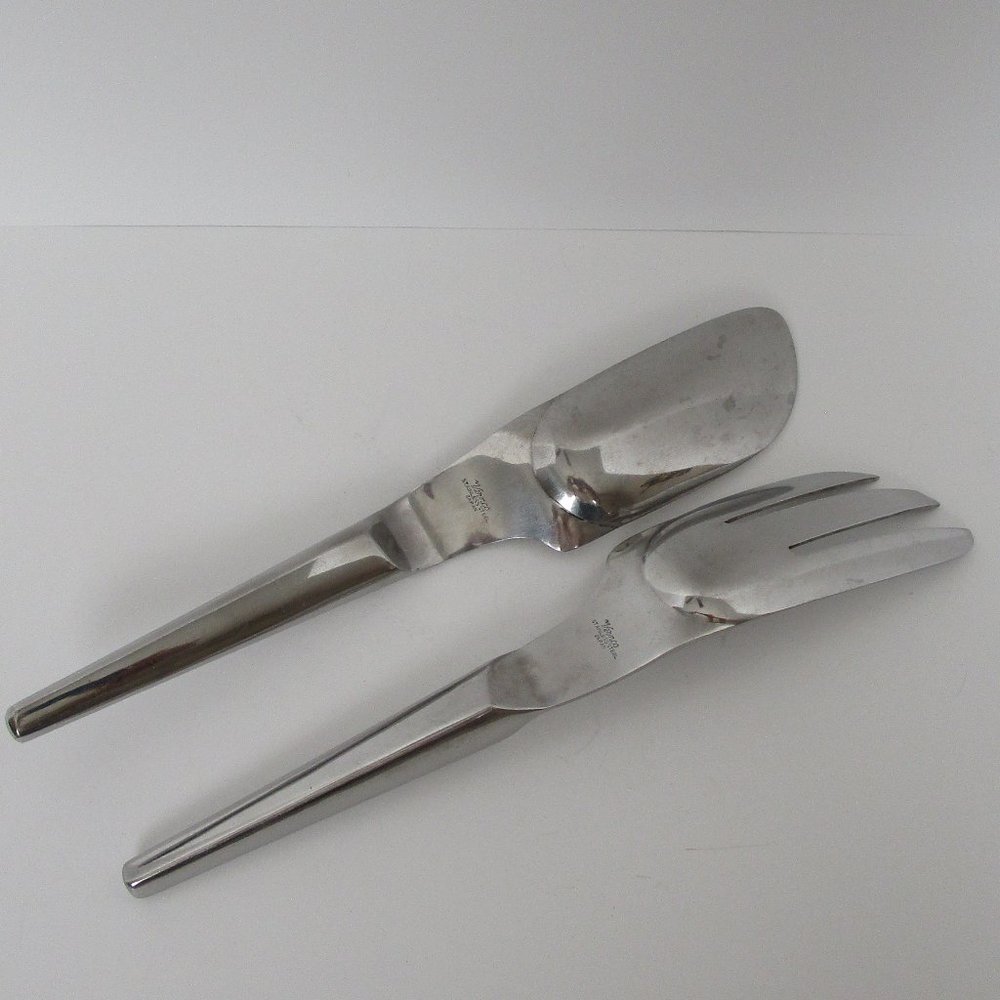 Vernco vintage stainless steel salad scoop set - Picture 3 of 3